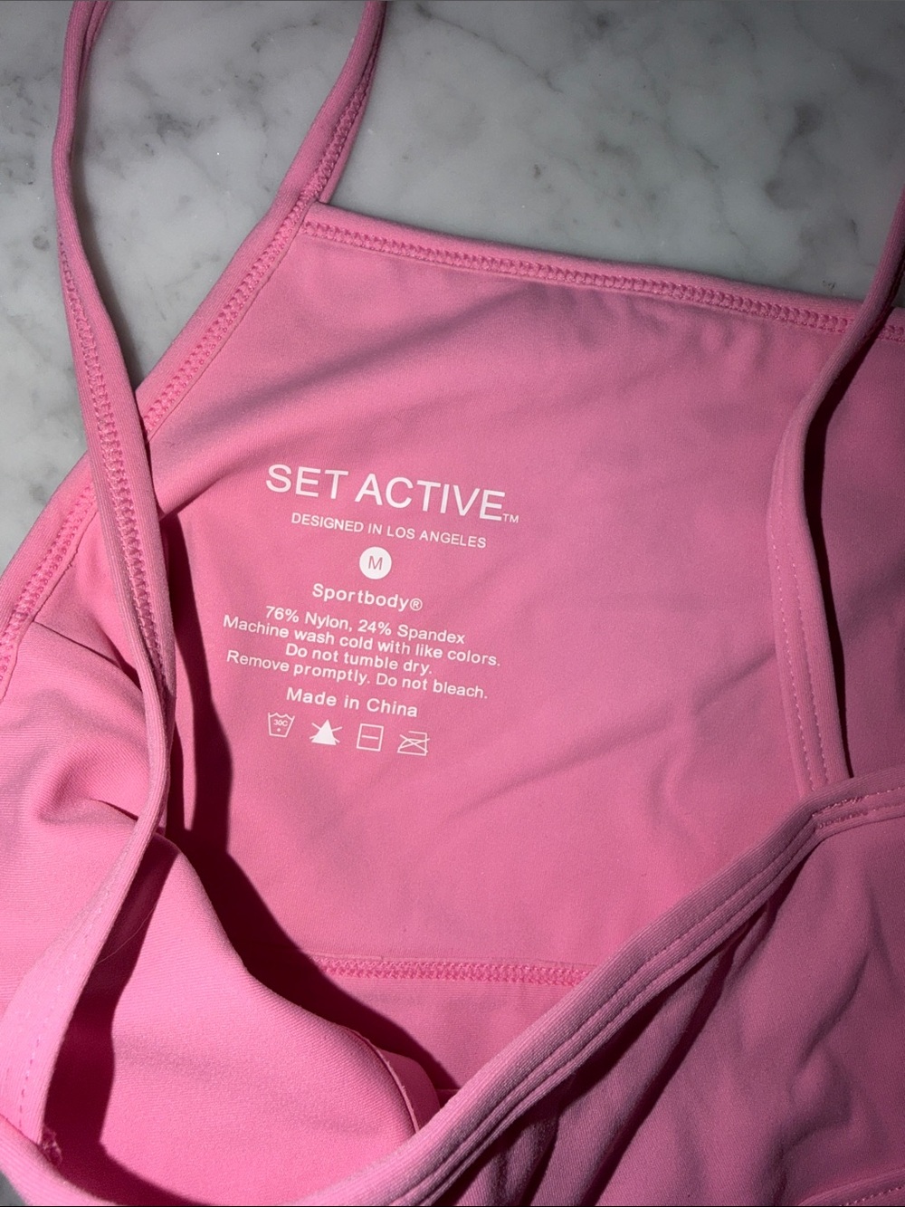 SET Active Pink Strappy Sports Bra - Picture 4 of 4